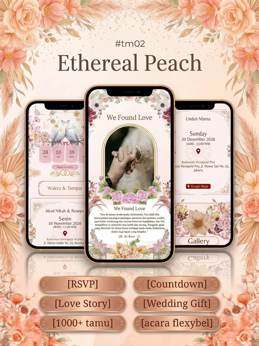 Pratinjau tema Ethereal Peach